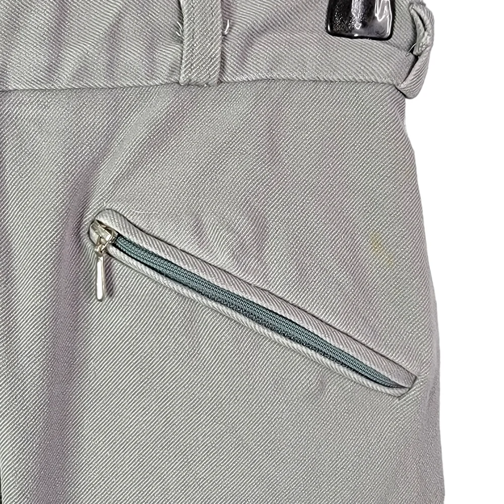 Euro-Star Gray Red Plaid Full Seat Suede Breeches Horse Riding Equestrian Pants